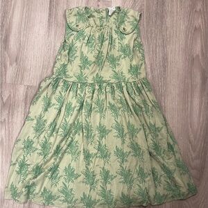 Kate Quinn Toddler Bamboo Fiber 4T Green Floral Kids Dress
